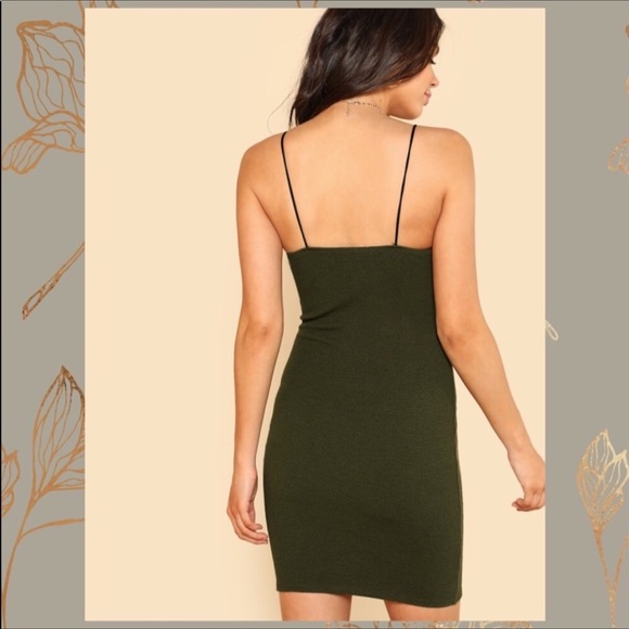 Army Green Dress - Picture 4 of 7